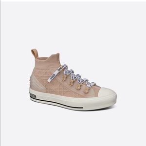 Christian Dior WALK'N'DIOR SNEAKER Nude Pink Cannage Technical Mesh SZ 36.5